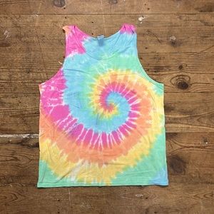 Mens tie dye tank